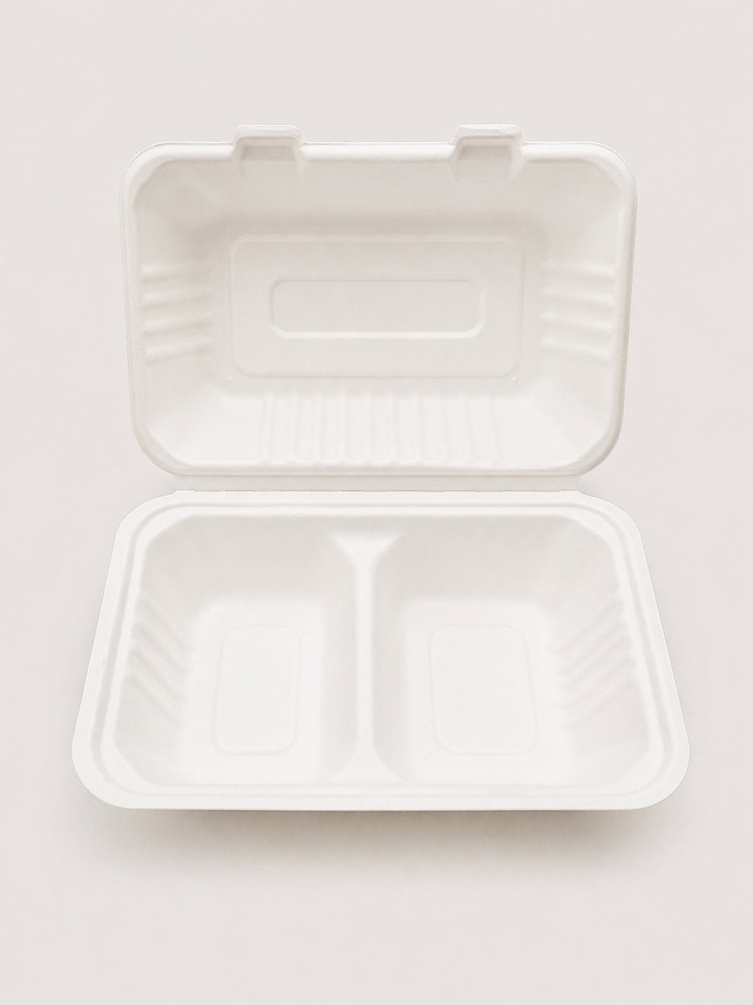 Clamshell 2-Compartment Meal Box (850ml)