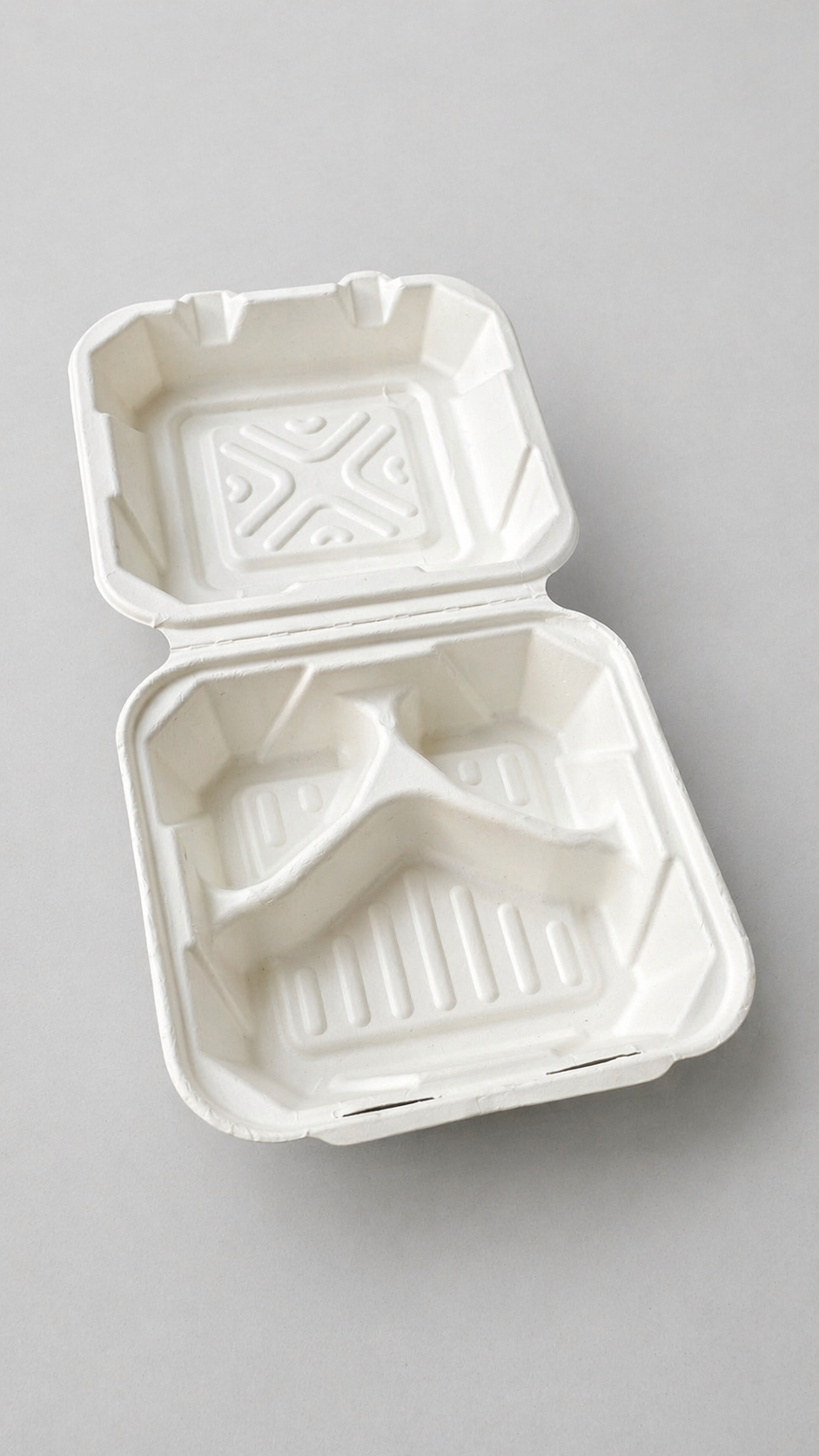 Clamshell 3-Compartment Meal Box (850ml)