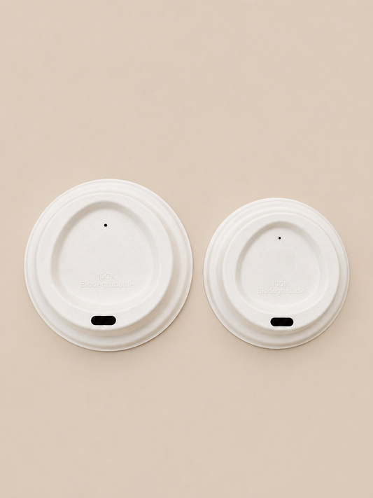 Sugarcane Bagasse Coffee Cup Lip with Sip Hole (12oz)