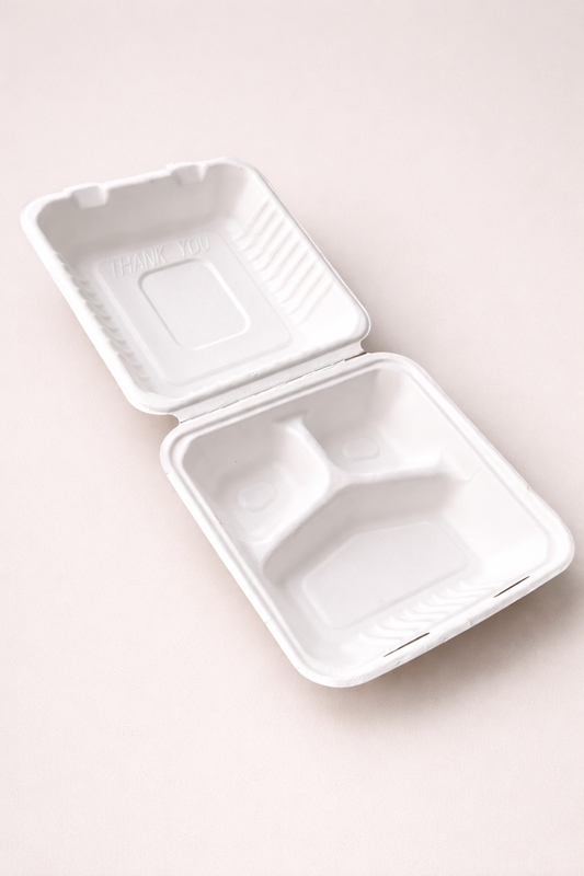 Clamshell 3-Compartment Meal Box (1000ml)