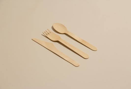 Birchwood Spoon + Fork + Knife (3-Piece Set)