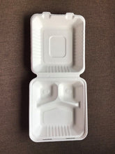 Load image into Gallery viewer, Sugarcane 3-Compartment Meal Box
