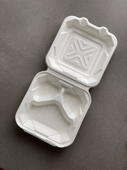Clamshell 3-Compartment Meal Box (850ml)